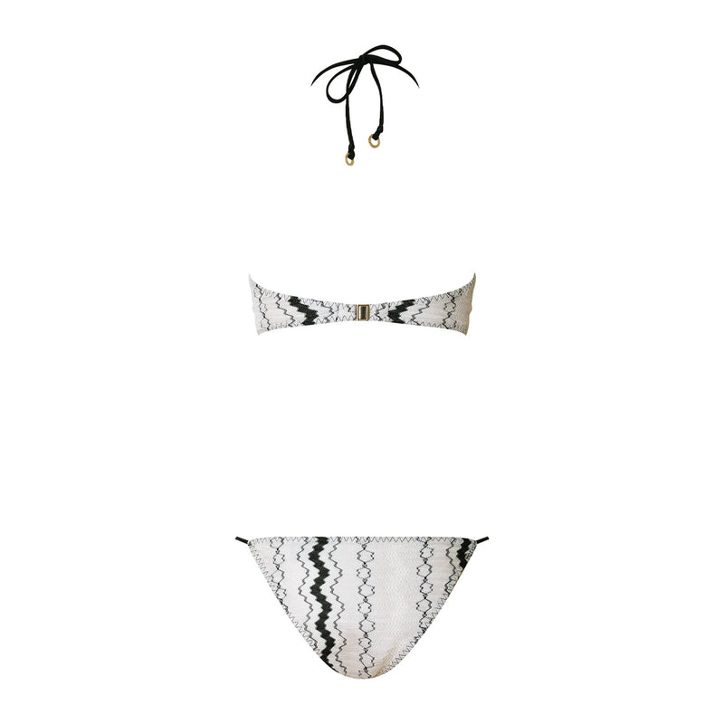 String bandeau bikini black/white