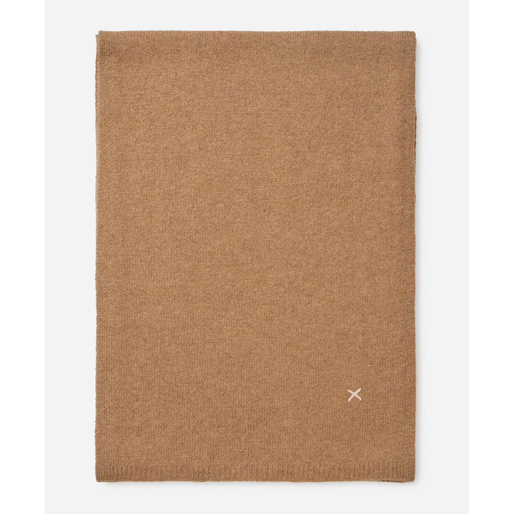 Cashmere scarf dark camel