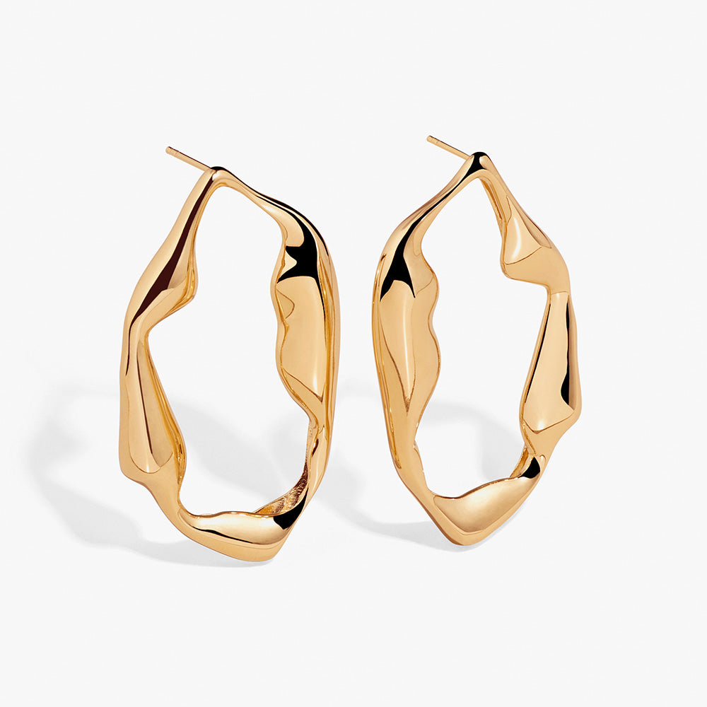 Gold plated statement hoop