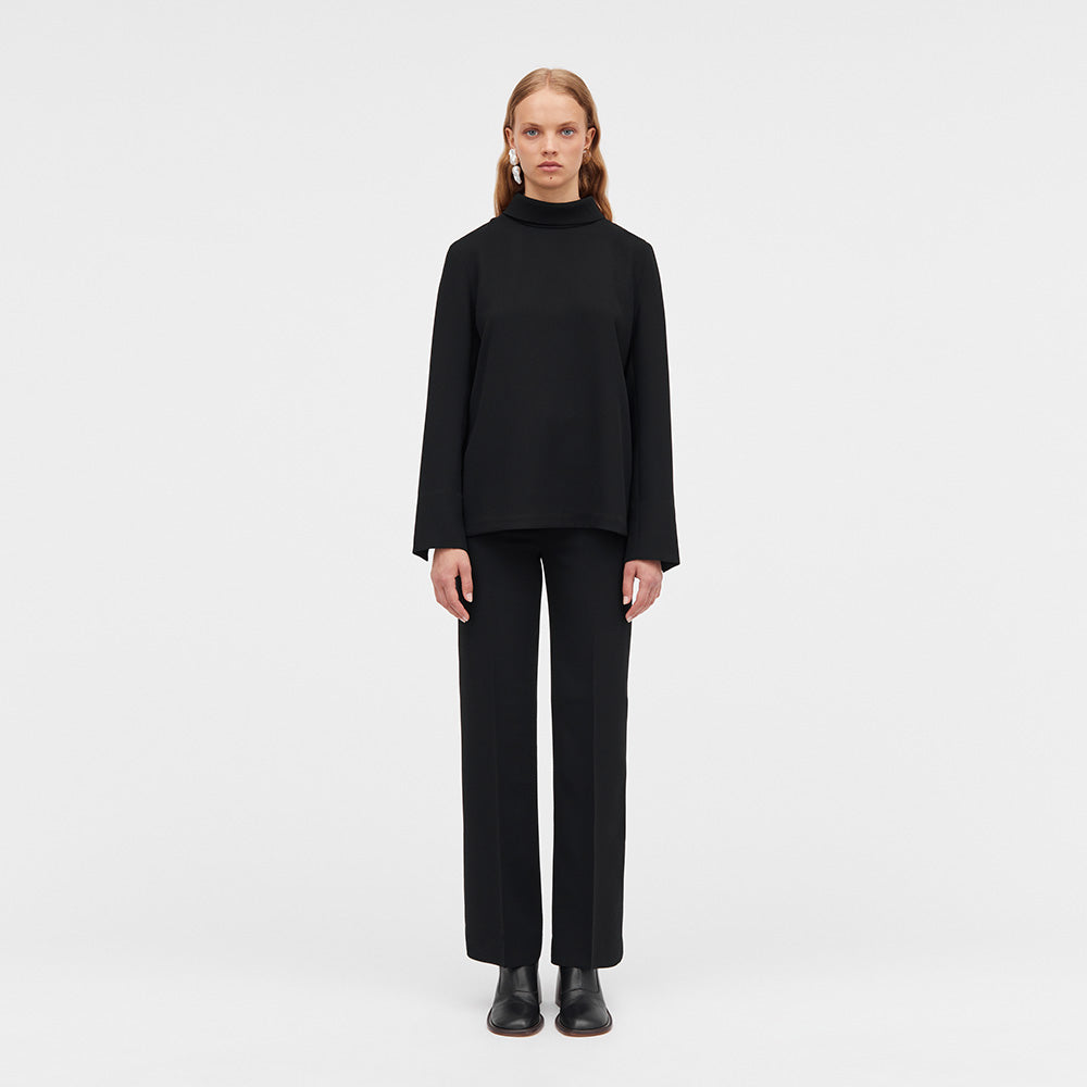 Bia crepe georgette black