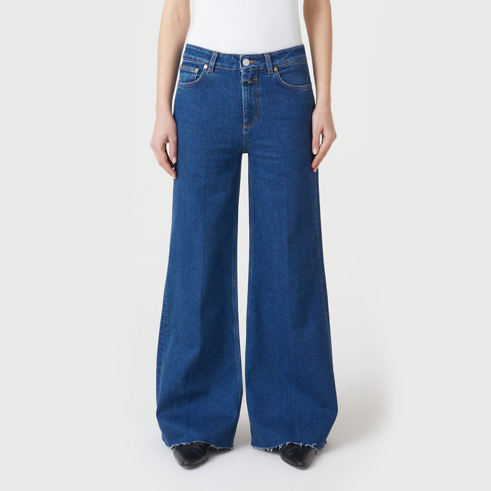 Glow-up jeans cropped dark blue