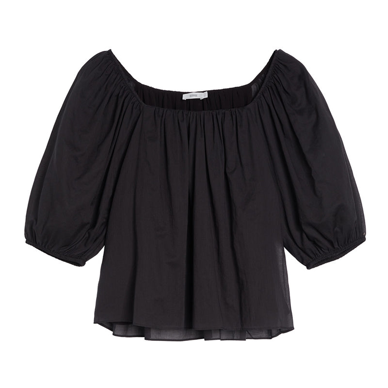 Puff sleeve blouse black