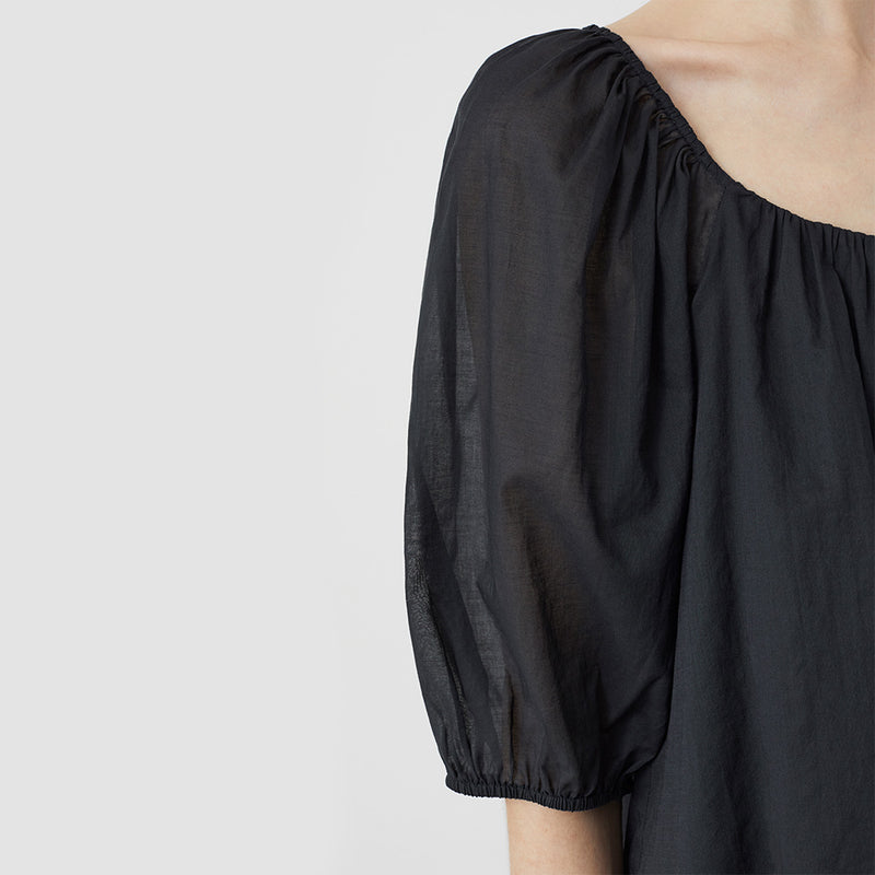 Puff sleeve blouse black