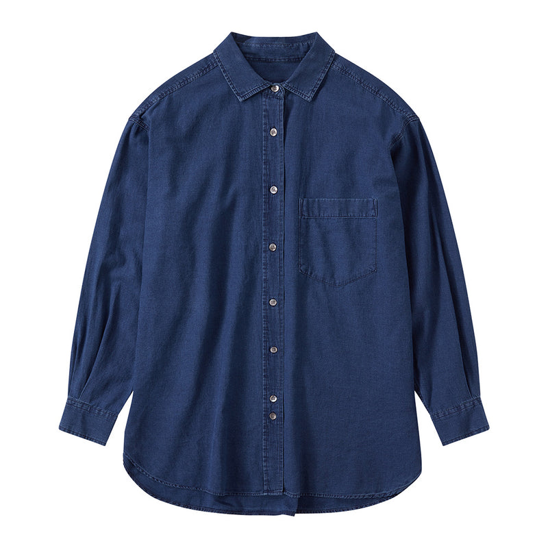 Denim shirt dark blue