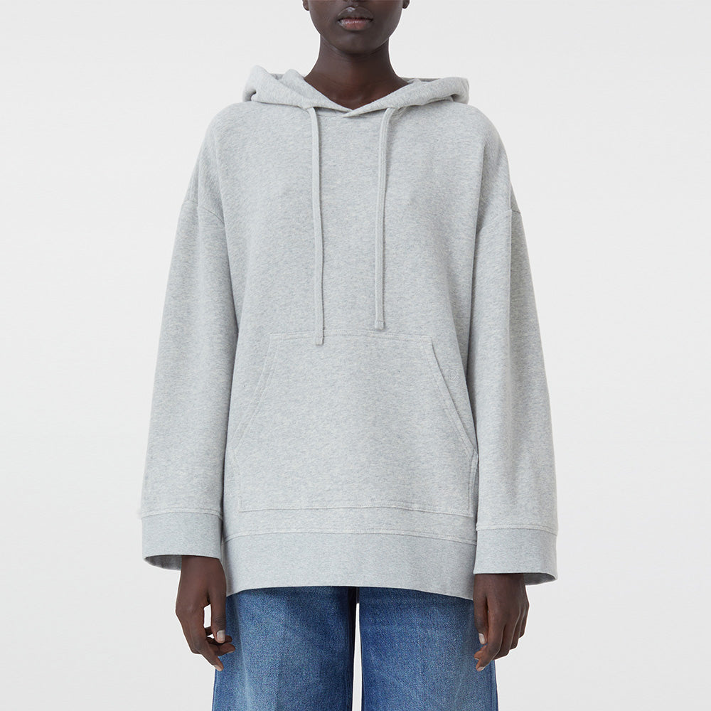 Style name slit hoodie light grey