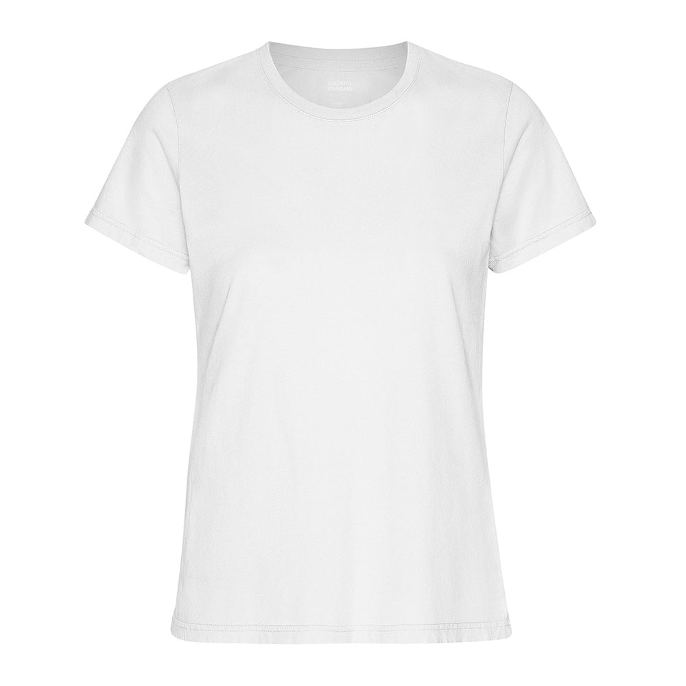 Women light organic tee optical white