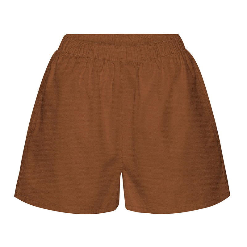 Womens organic twill shorts ginger brown