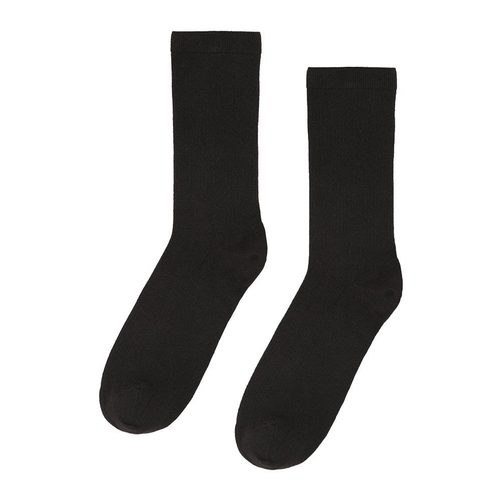 Women classic organic sock deep black