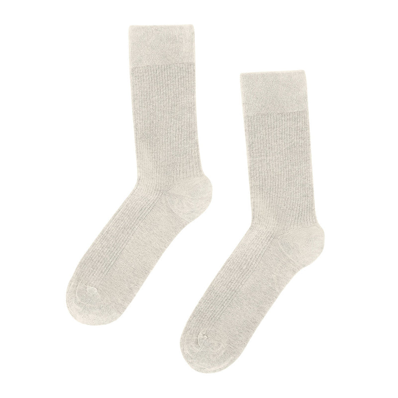 Women classic organic sock ivory white