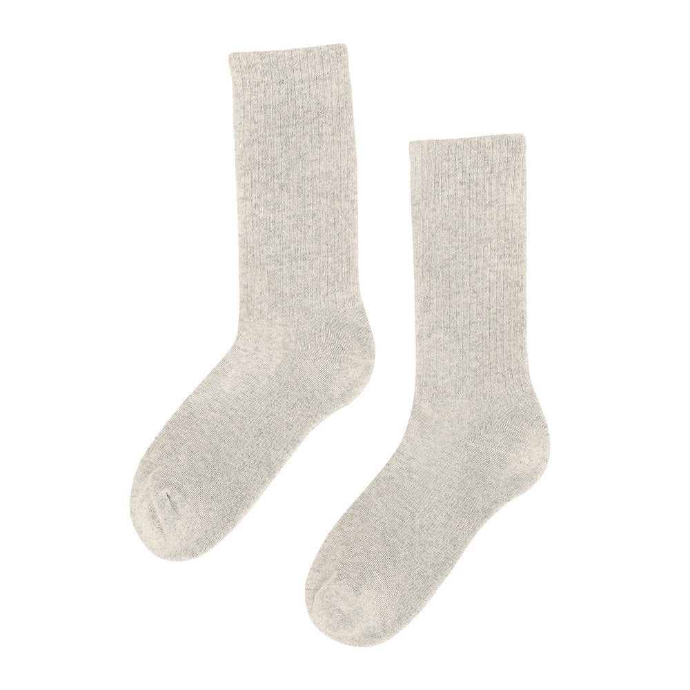 Organic active sock ivory white