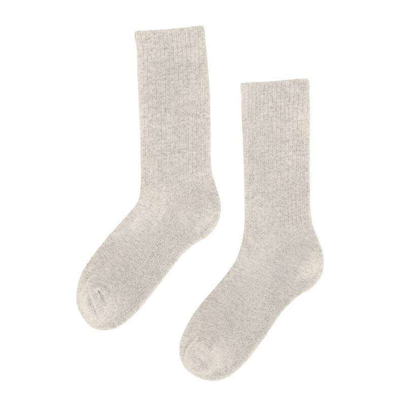 Organic active sock ivory white