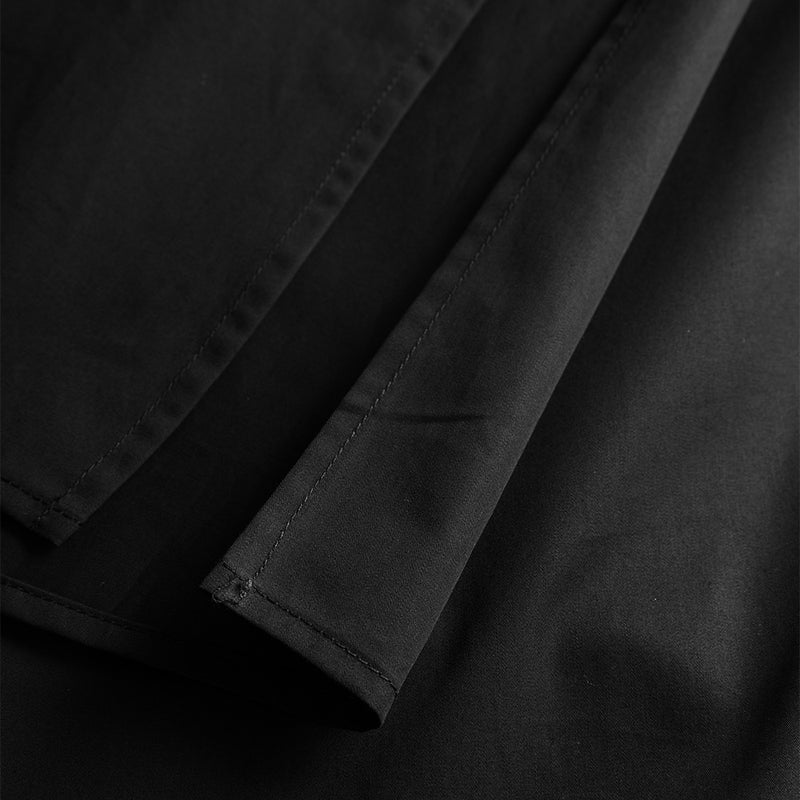 Dione pleated poplin dress black