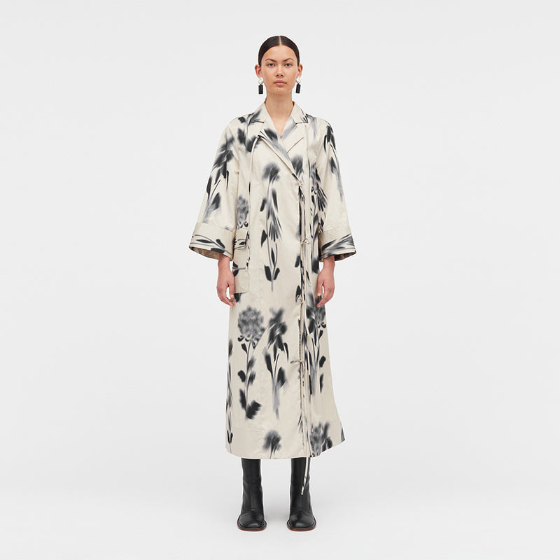 Dayna floral blur dusty black + sand