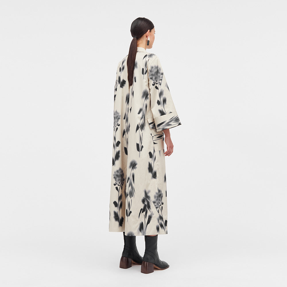 Dayna floral blur dusty black + sand