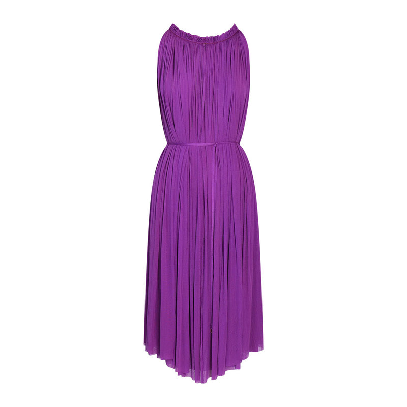 Tulle silk dress violet