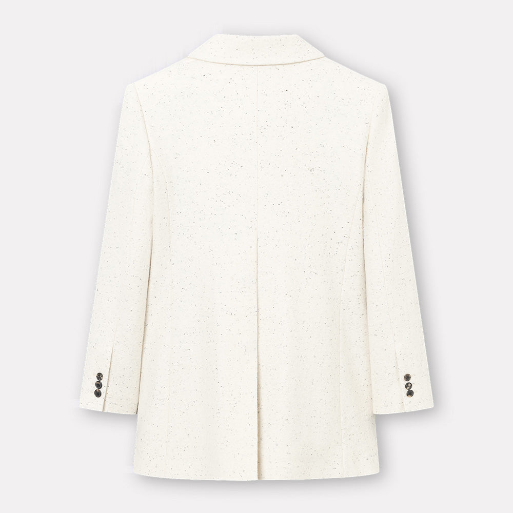 Jemina cotton wool dupioni jacket ivory