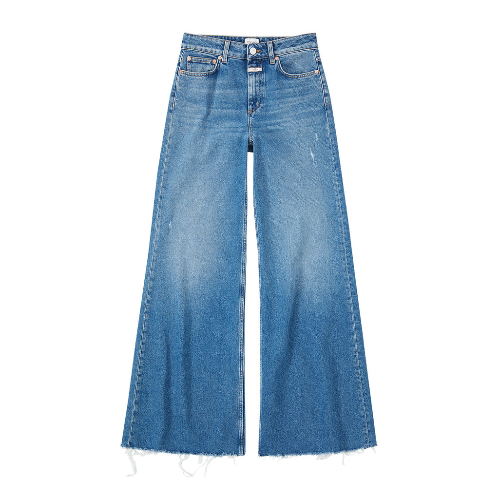 Glow-up jeans distressed mid blue