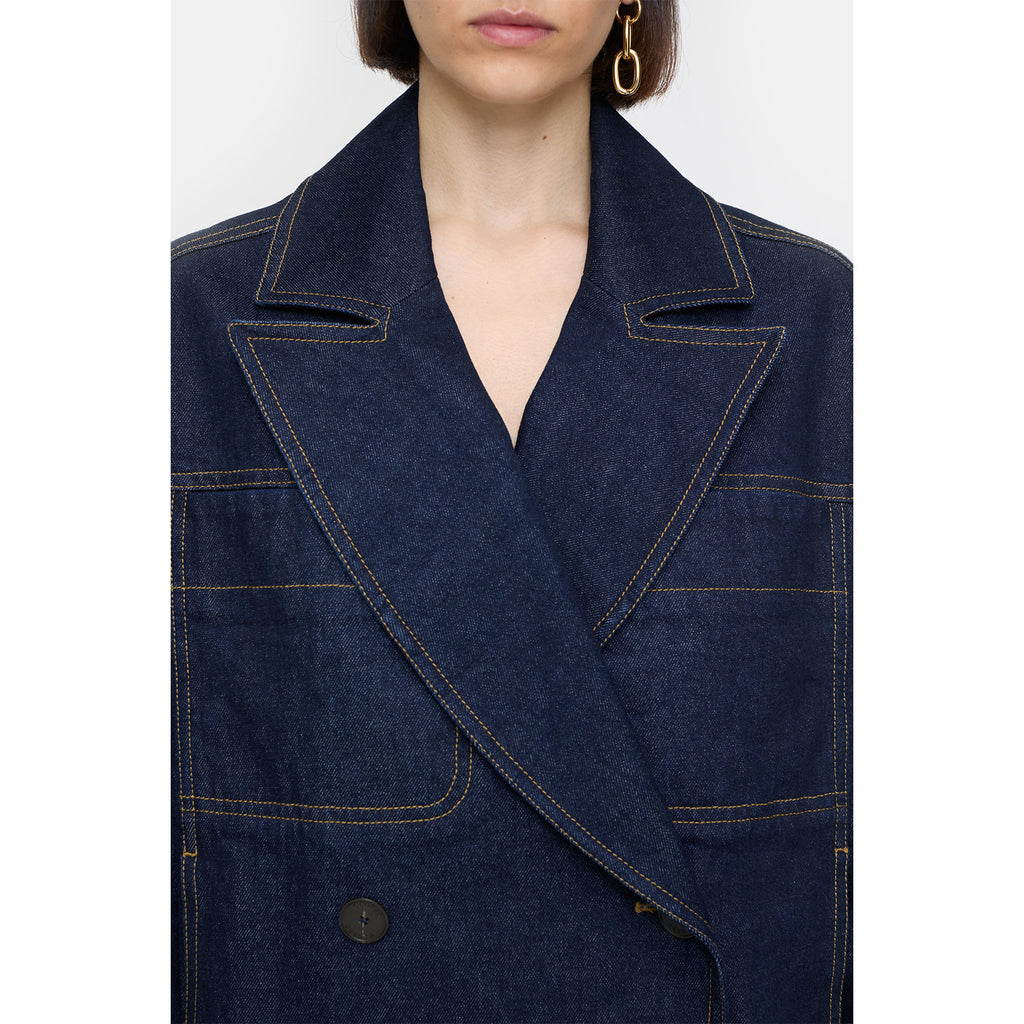 Boxy denim jacket dark blue