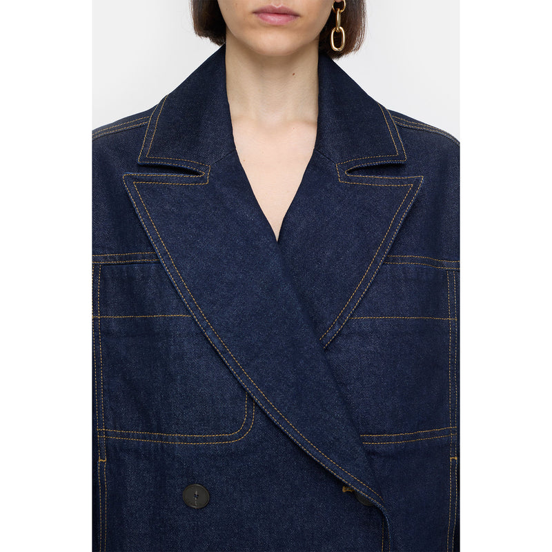Boxy denim jacket dark blue