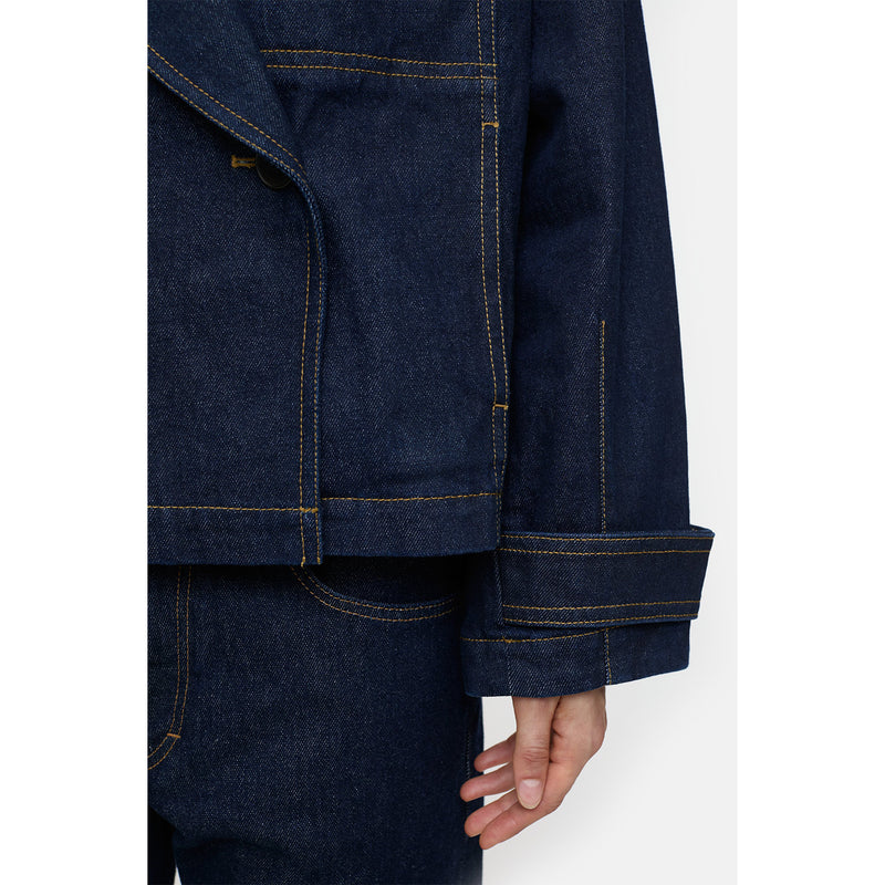 Boxy denim jacket dark blue