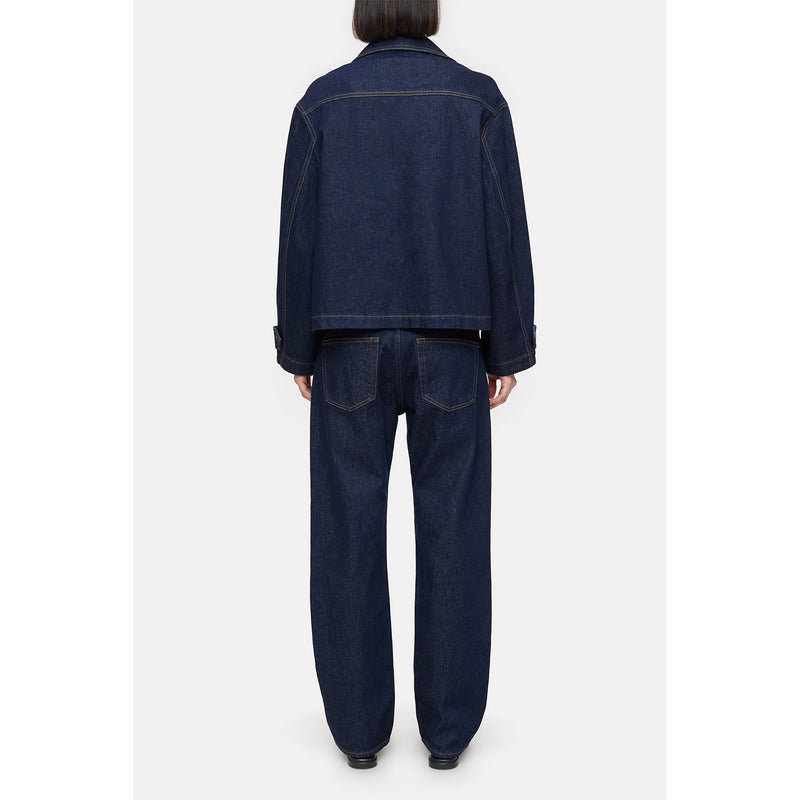 Boxy denim jacket dark blue