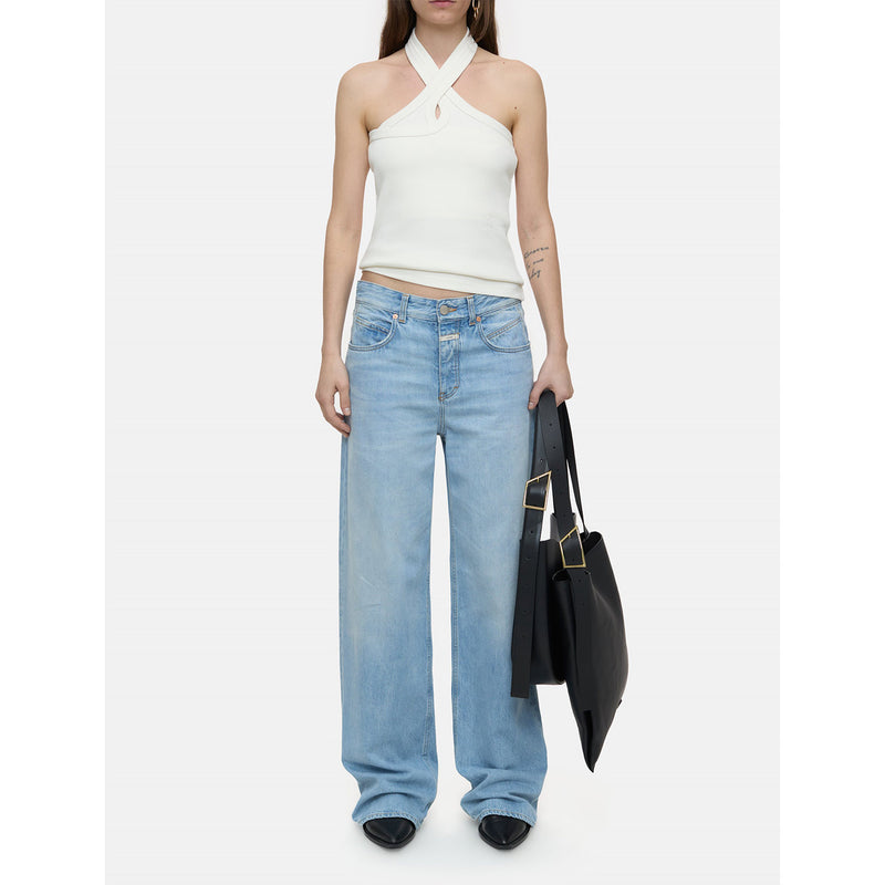 Halter neck top ivory