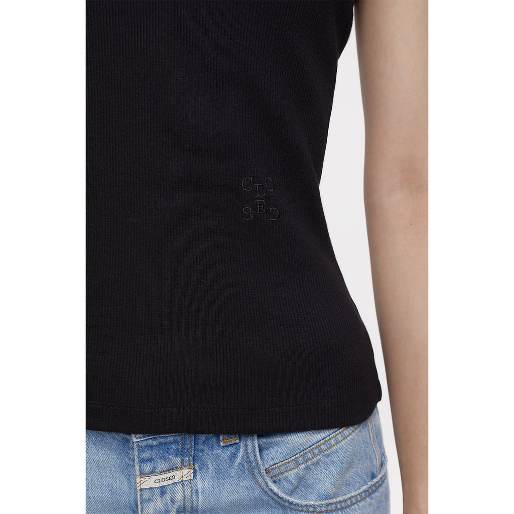 Racer tank top black