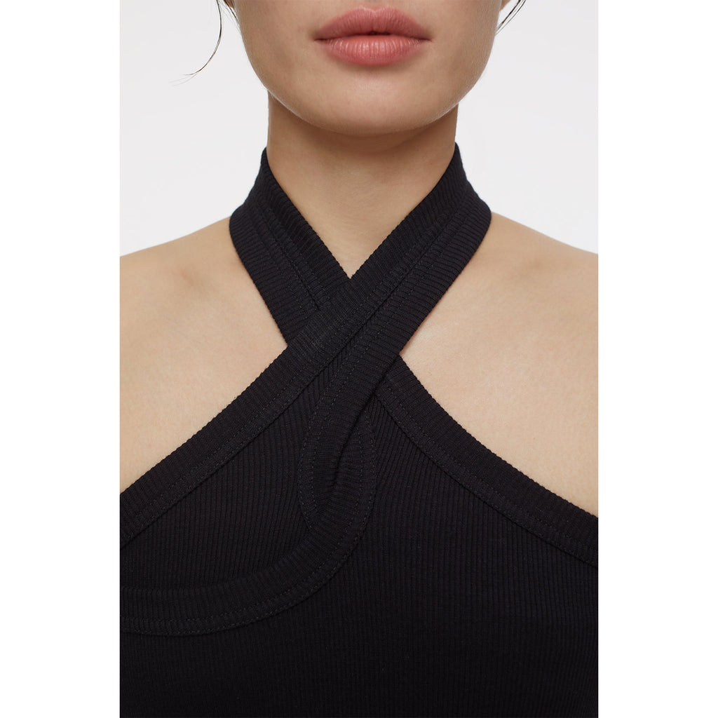 Halter neck top black