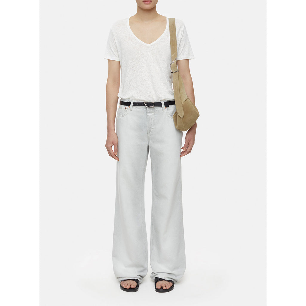 V-neck t-shirt ivory