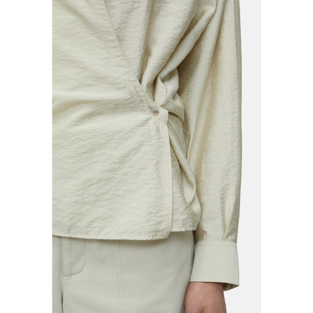 Wrap blouse light beige