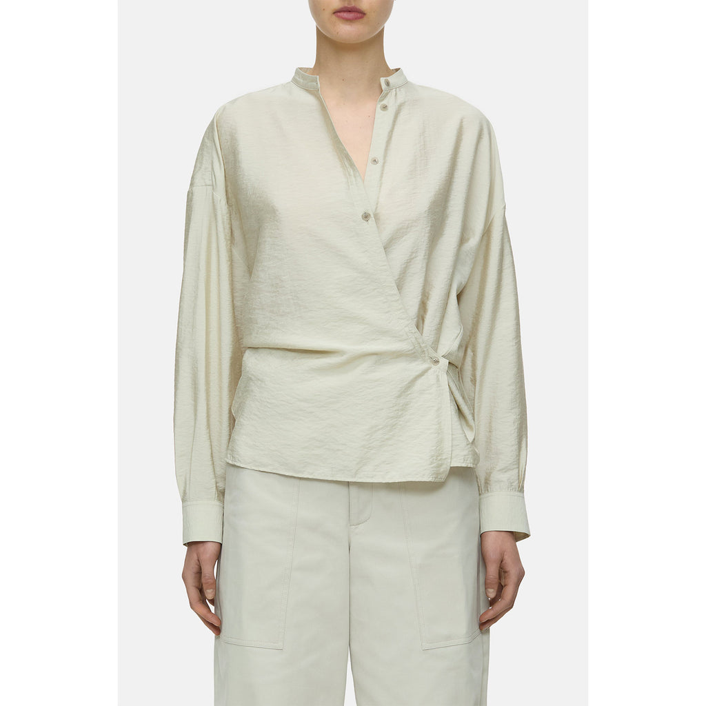 Wrap blouse light beige