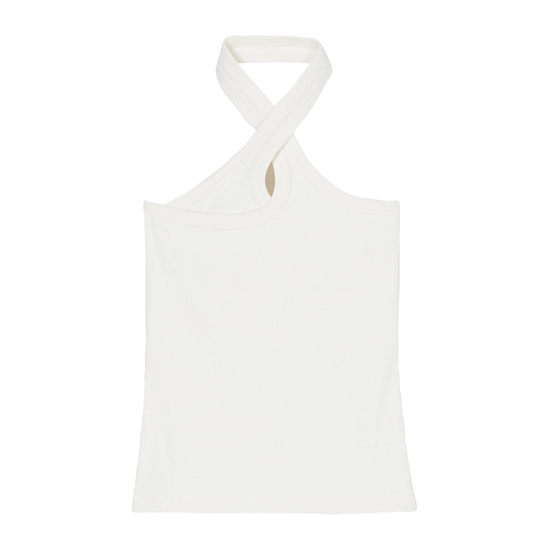Halter neck top ivory