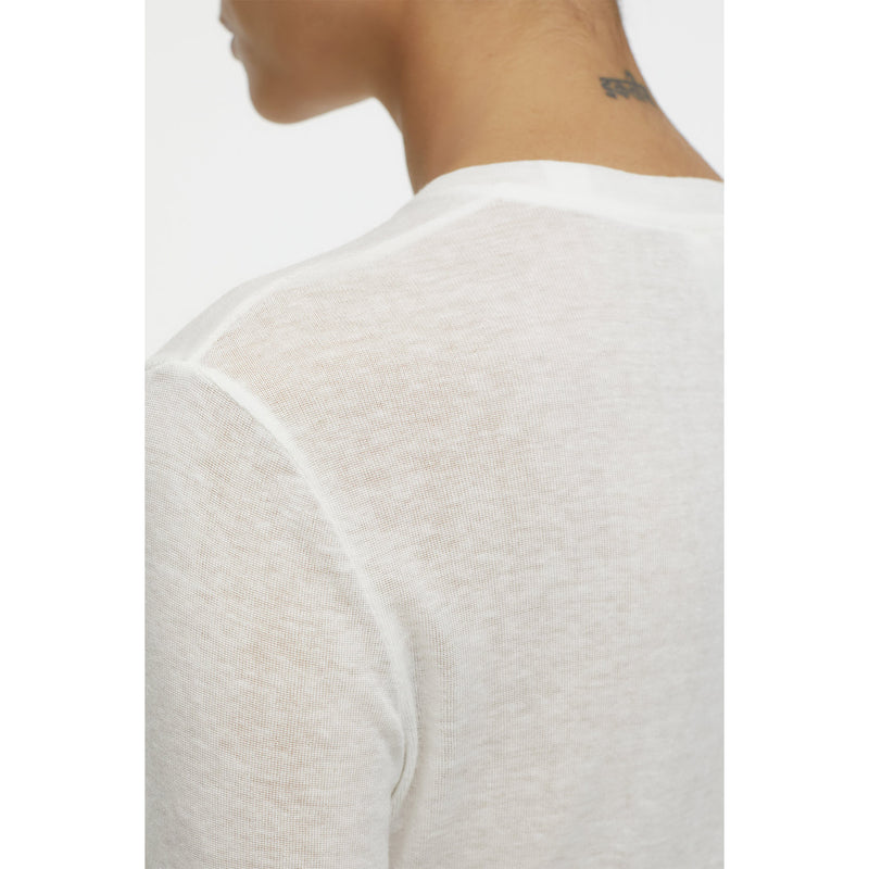 Long sleeve tee with slit off white
