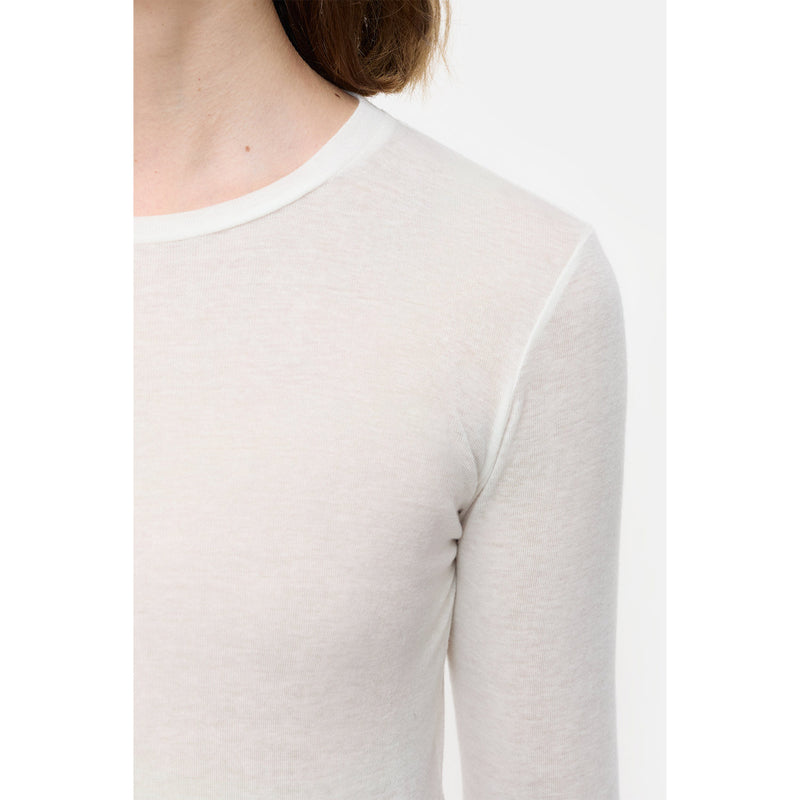 Long sleeve tee with slit off white