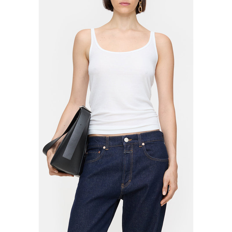 Strap top off white