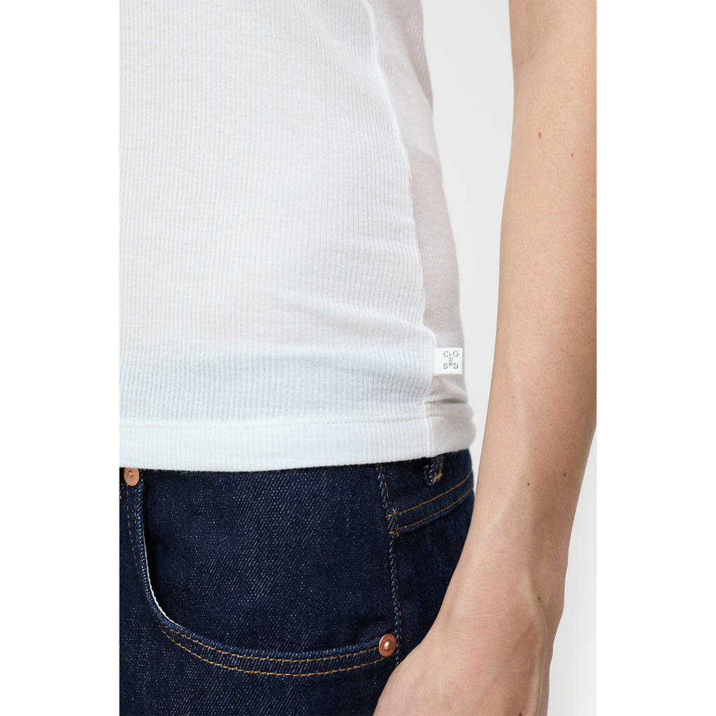 Strap top off white