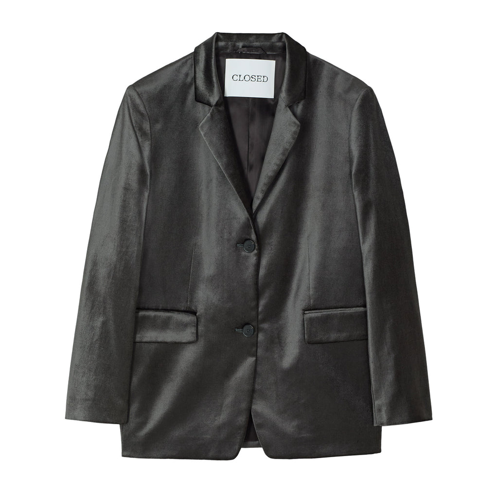 Lola velvet blazer moss green