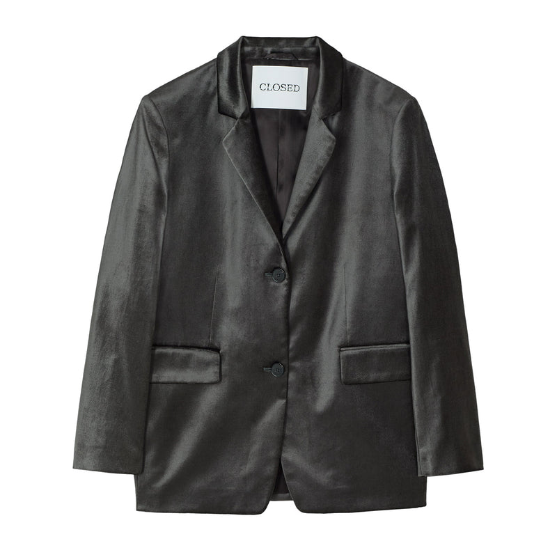 Lola velvet blazer moss green