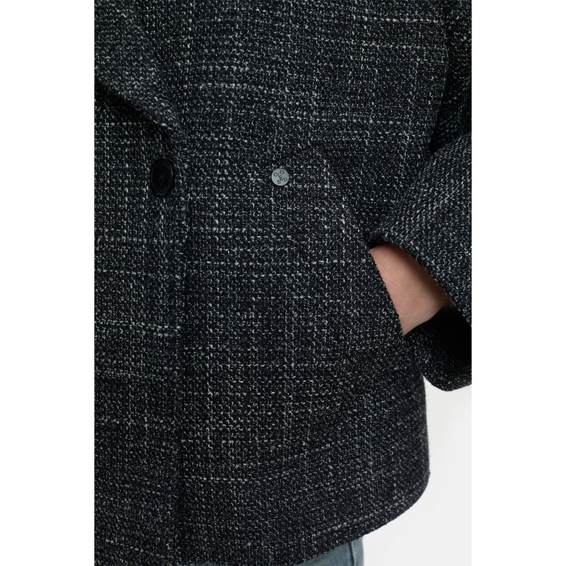 Boxy jacket checkered black