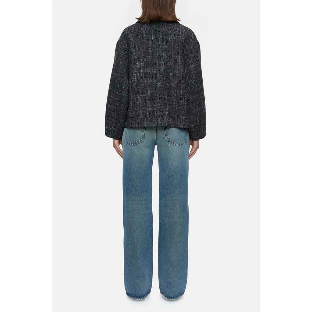 Boxy jacket checkered black