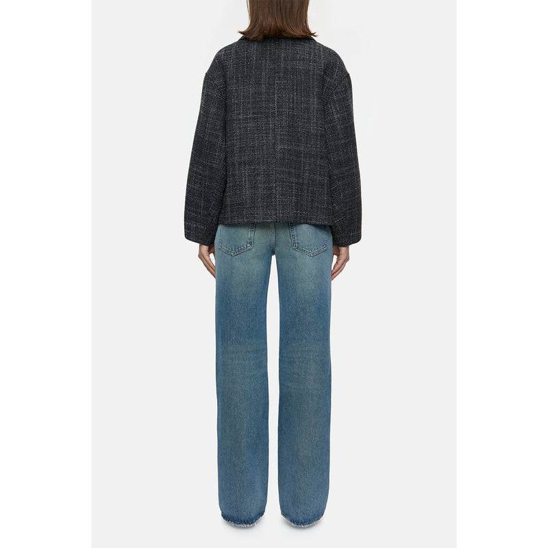 Boxy jacket checkered black