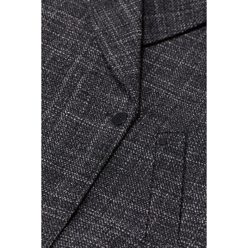 Boxy jacket checkered black