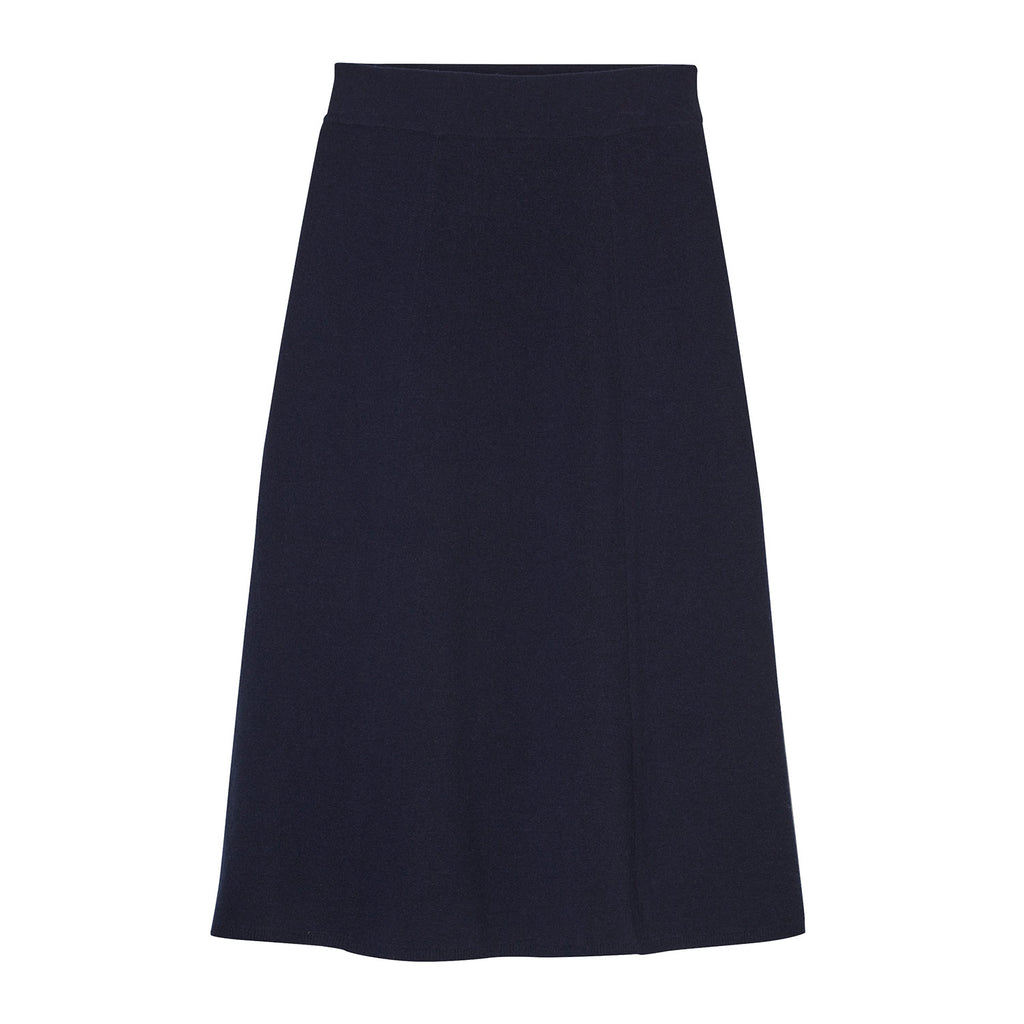 Knit skirt A-line navy