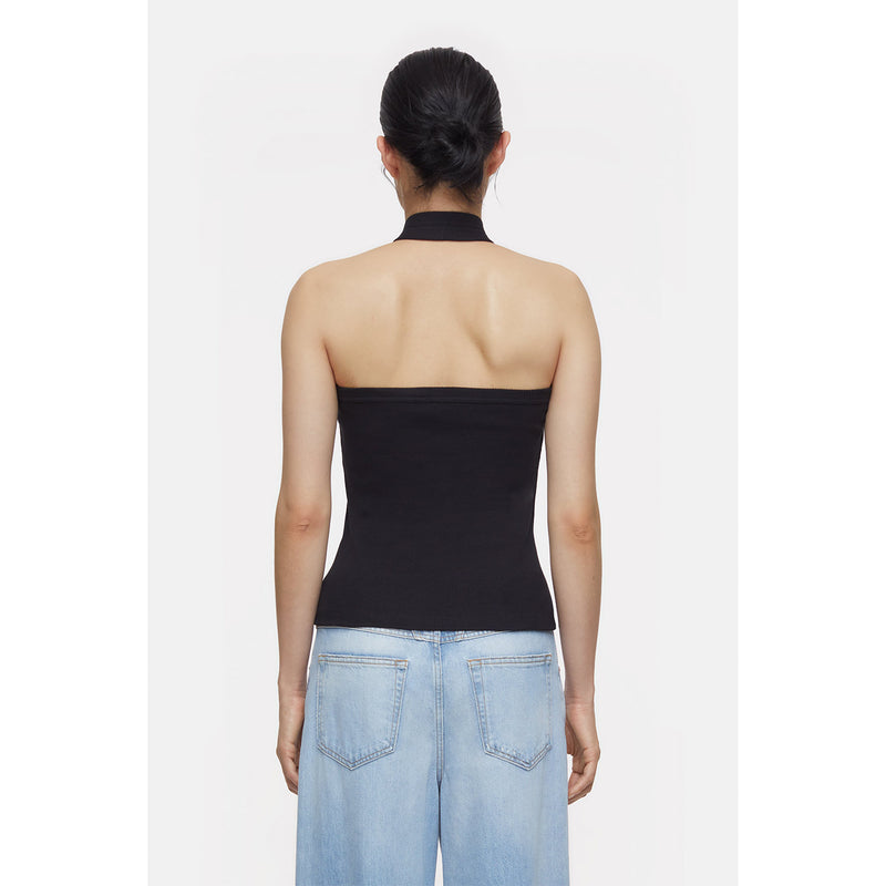 Halter neck top black
