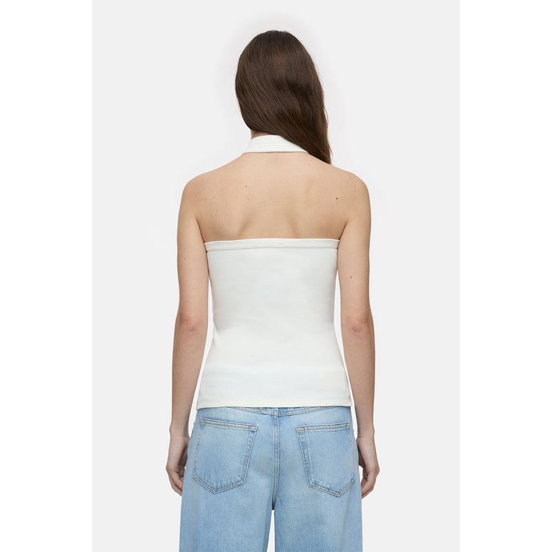 Halter neck top ivory