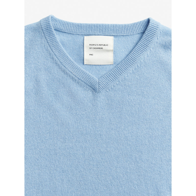 Women's fitted 90's v-neck light blue