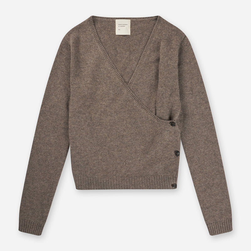 Women's french cardigan truffle