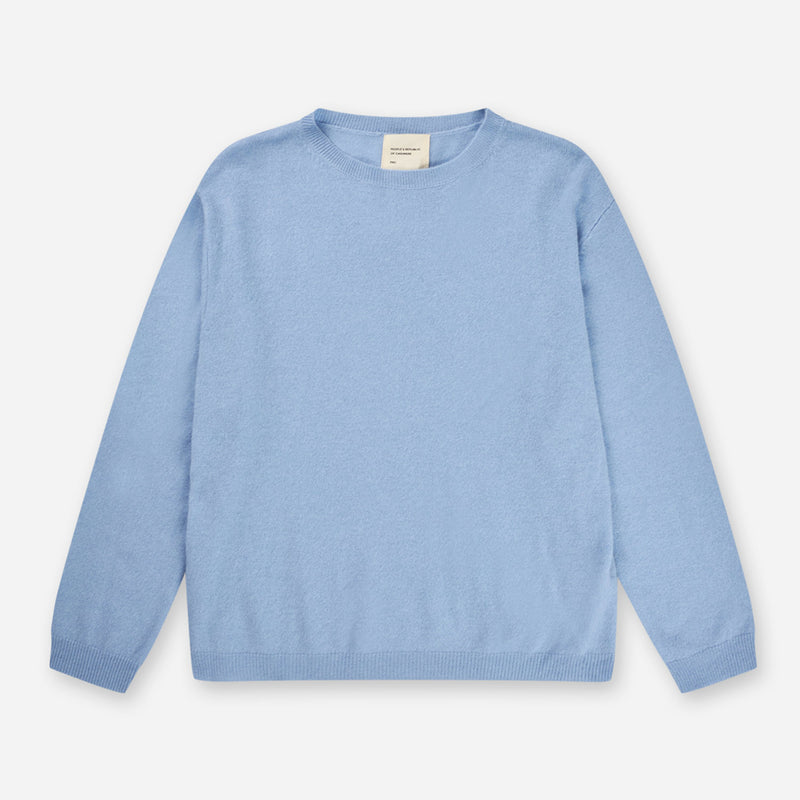 Women's oversized roundneck light blue