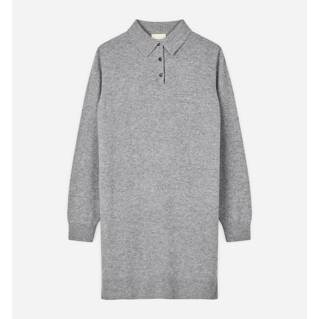 Polo dress heather grey light