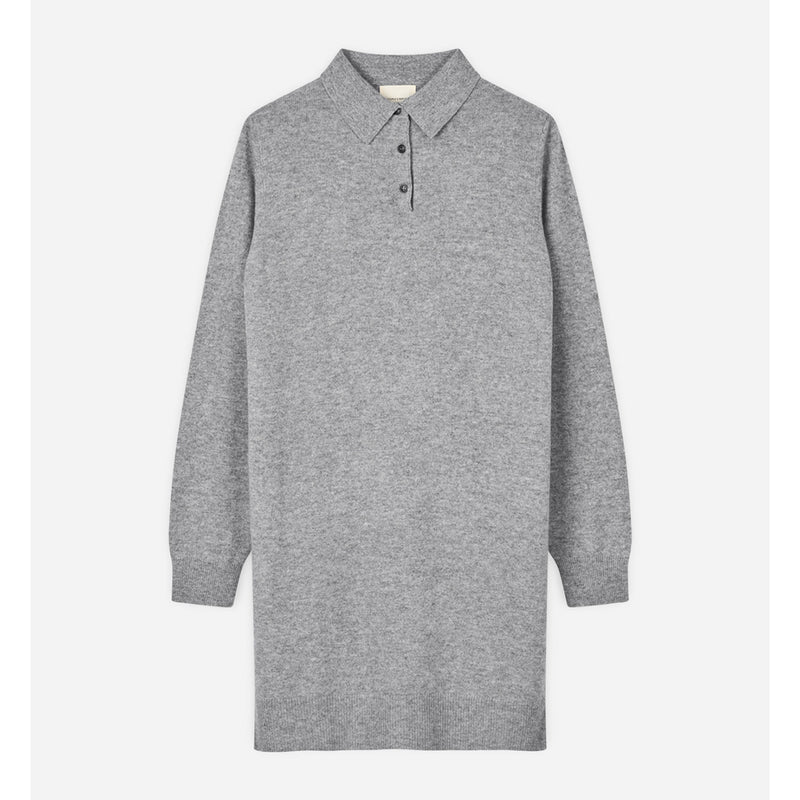 Polo dress heather grey light
